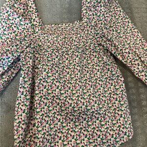 Floral Smocked Blouse
